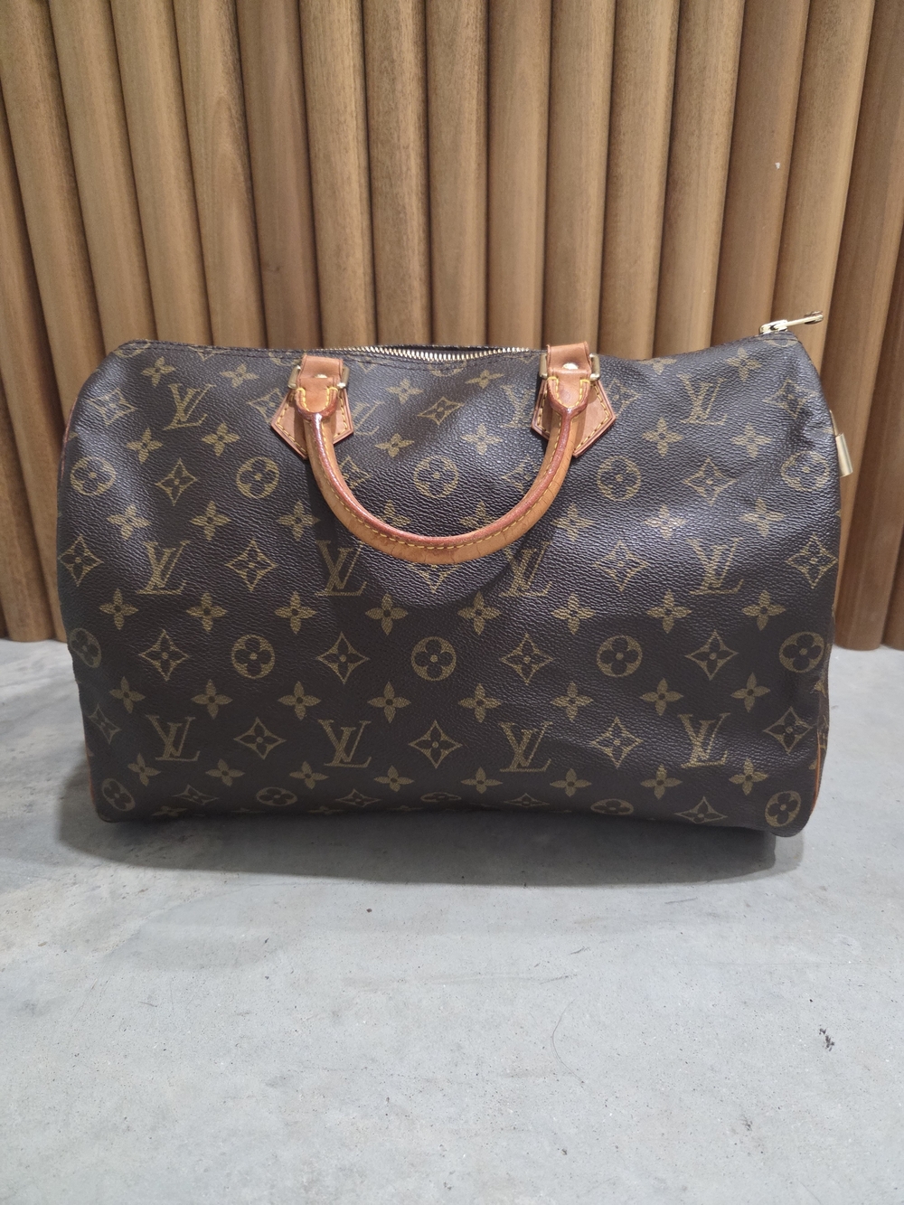 Louis Vuitton Monogram Canvas Brown Travel Duffel with Tan Trim